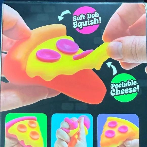 Needoh Soft Doh Peelable Cheese Squeeze Toy - Yellow & Pink - Picture 6 of 6